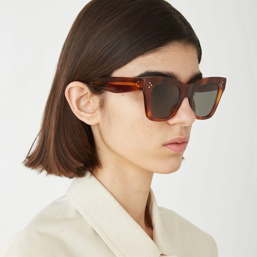 NEW CELINE Sunglasses CL4004IN/S 56C Yellow Clear Women - Picture 9 of 9